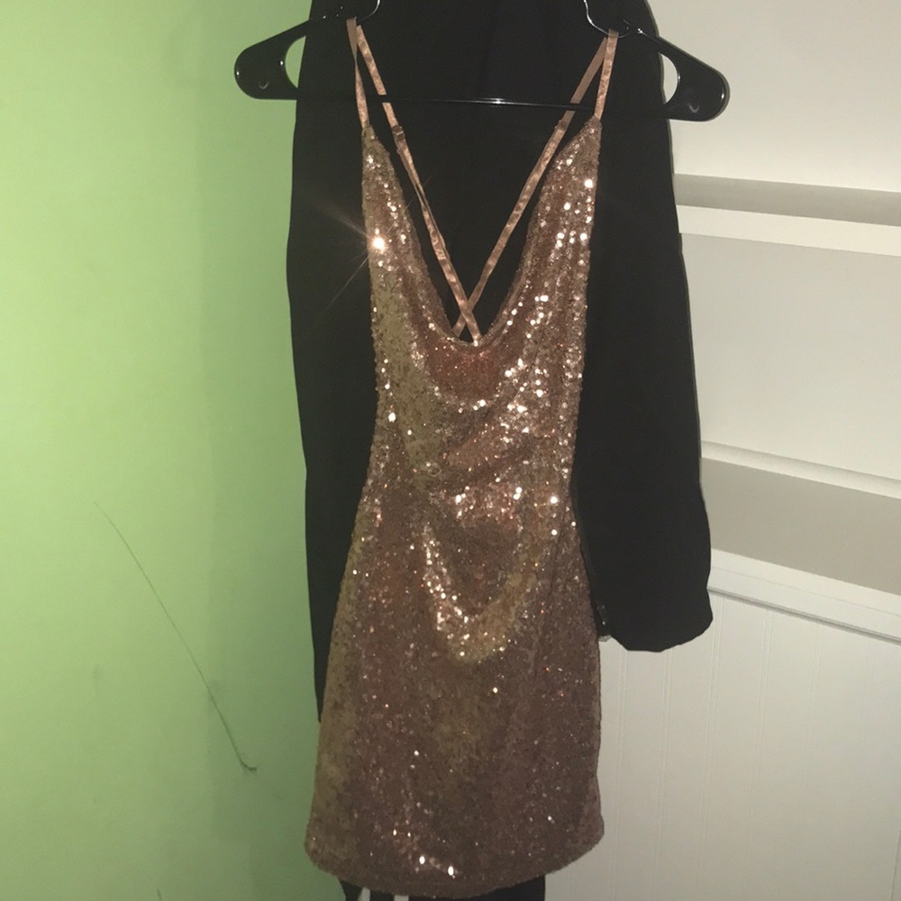 Rose Gold Sequin Dress